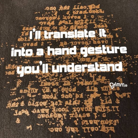 Men's "I'll Translate It" Brown T-Shirt Size XL - Picture 2 of 8